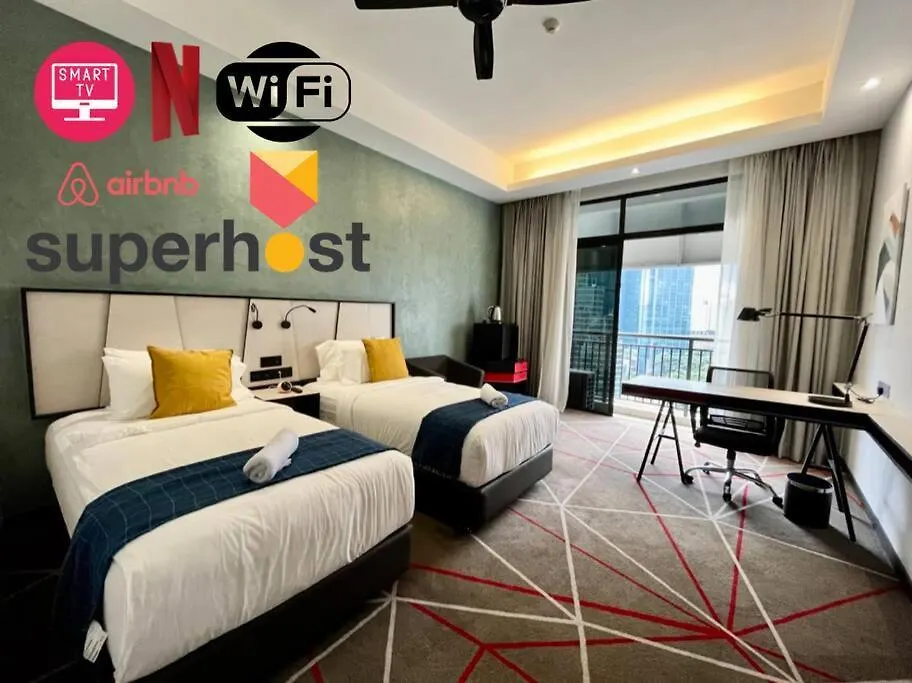 Daire #23 Kl Towel View Twin Bed Suites @ Infinity Pool Kuala Lumpur Malezya